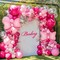 Hot Pink Balloons Pink Balloon Arch Kit Double Stuffed Pastel Balloon Garland Foil Bow and Silver Balloons For Girls Women Theme Birthday Bridal Baby Shower Bachelorette Tea Party Supplies